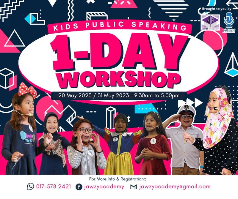 KIDS PUBLIC SPEAKING 1-DAY WORKSHOP (MAY 2023)